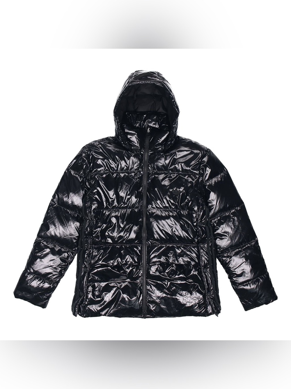 2020 Adidas Originals A-Shape Glossy Black Down Puffer Jacket Women’s S